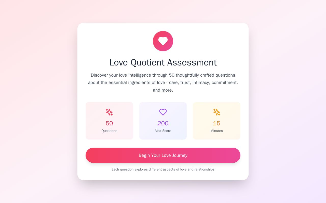 Preview of LQ Test [Love Quotient Test]