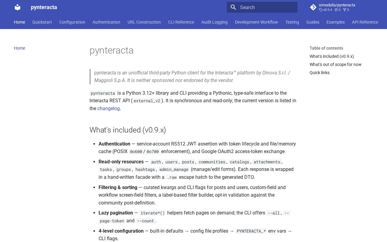 Preview of pynteracta
