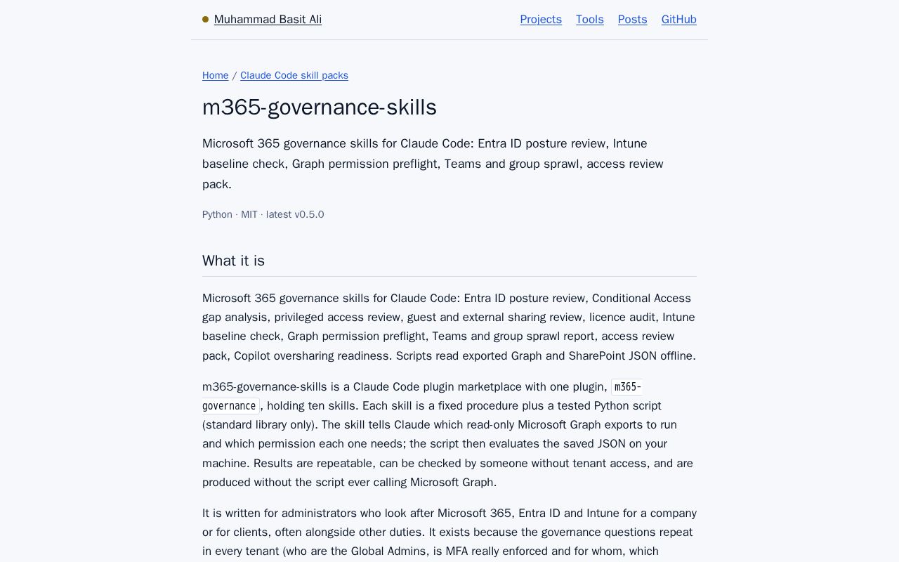 Preview of M365 Governance Skills