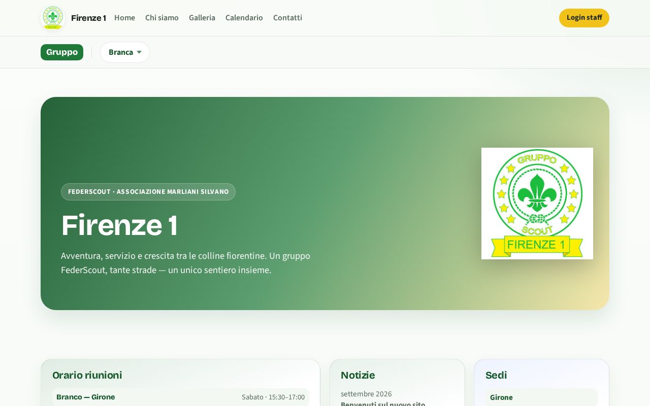 Preview of Sito web del gruppo scout - deploy Netlify