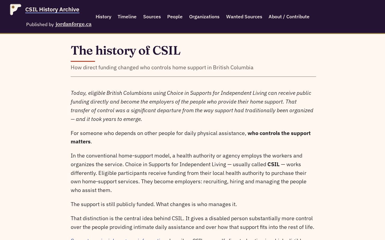 Preview of Csil History