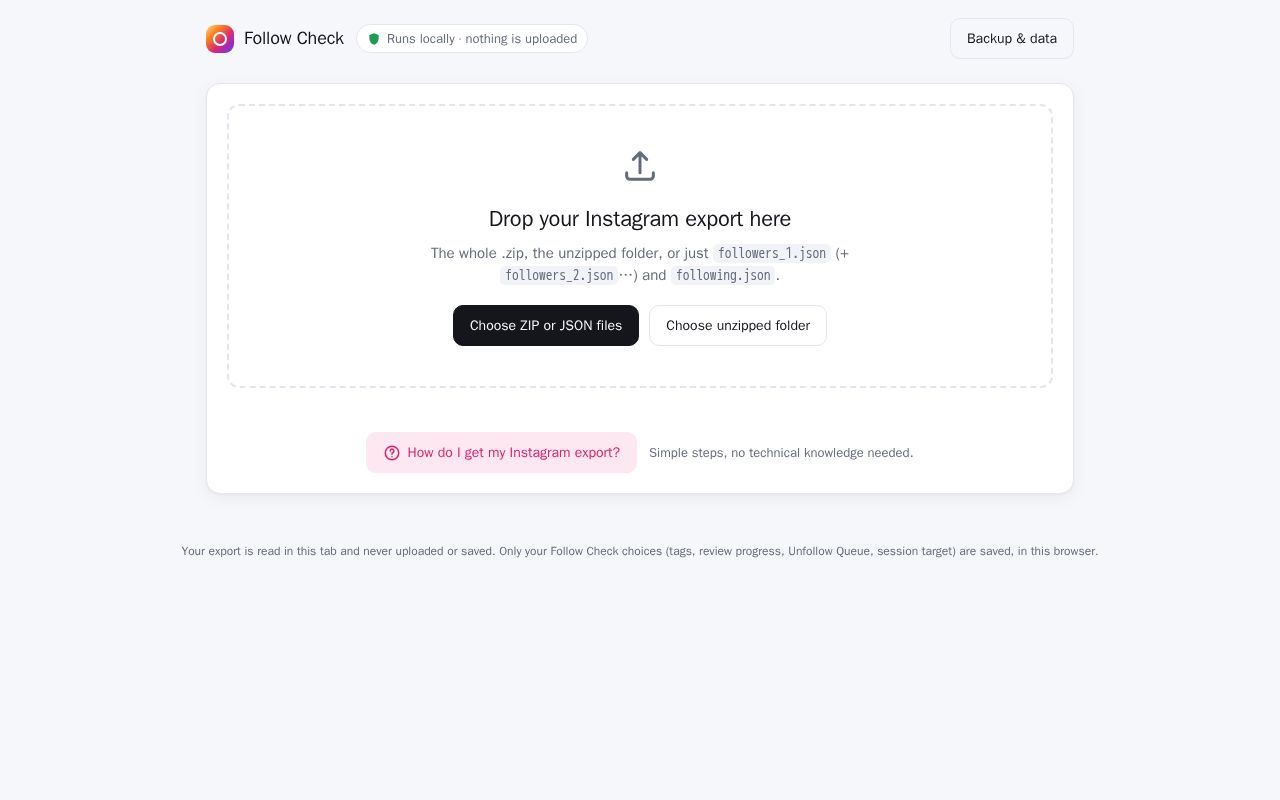 Preview of Follow Check