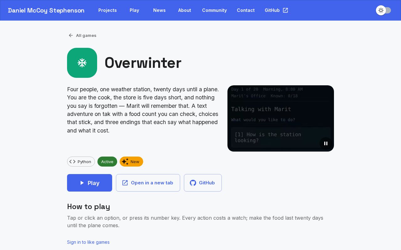Preview of Overwinter