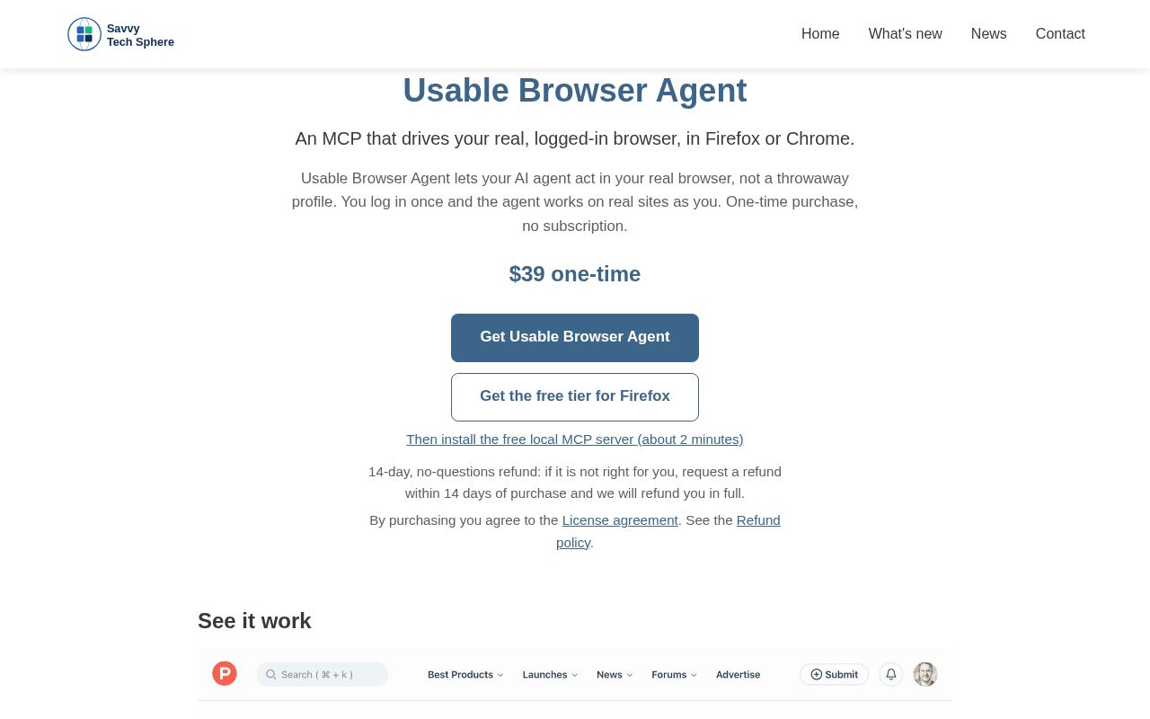 Preview of Usable Browser Agent Free
