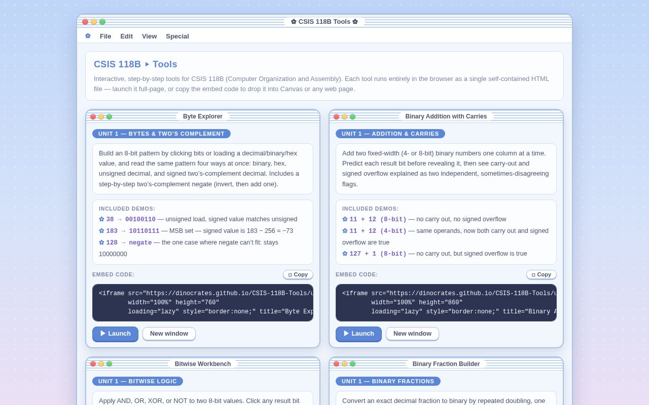 Preview of CSIS 118B Tools