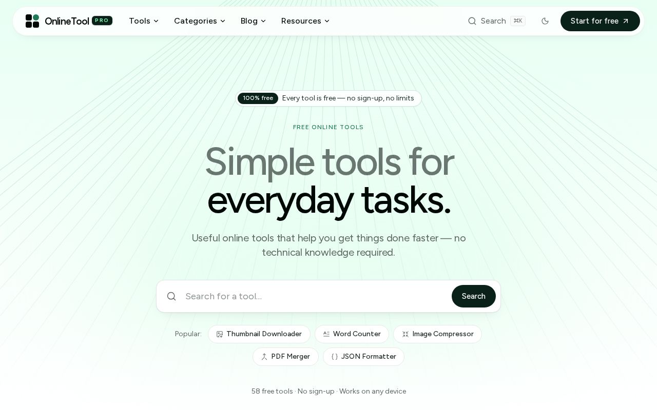 Preview of Onlinetoolpro