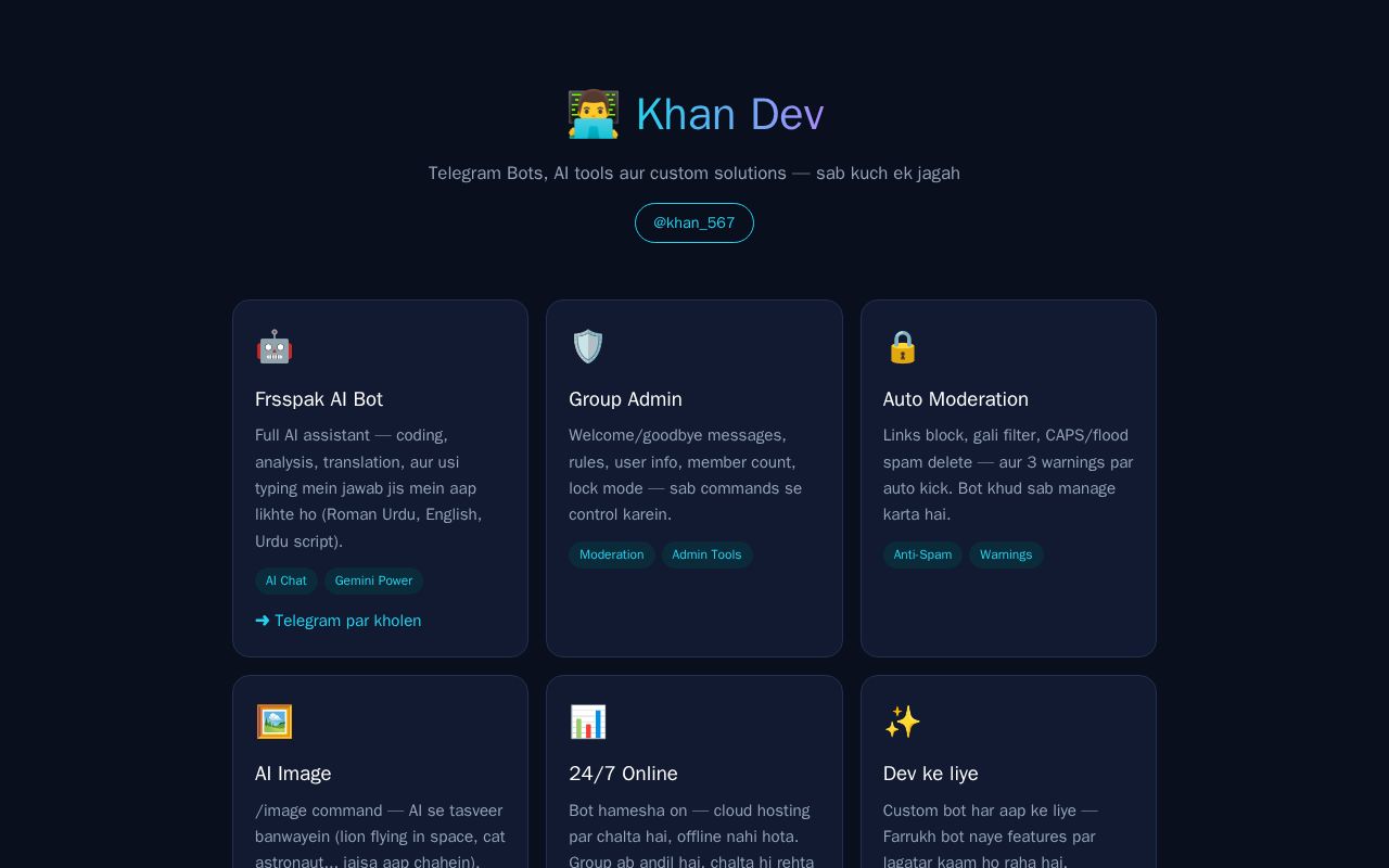 Preview of Frsspak Bots by Khan Dev
