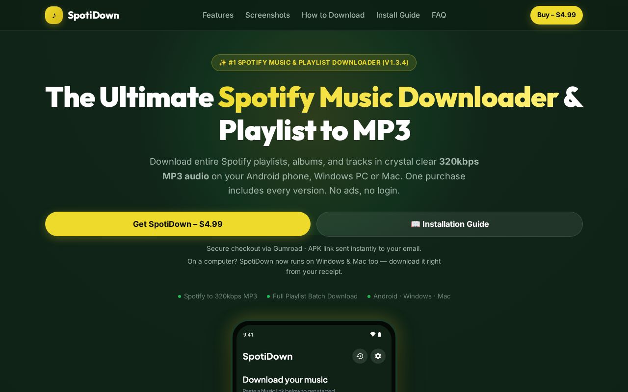 Preview of Spotidown