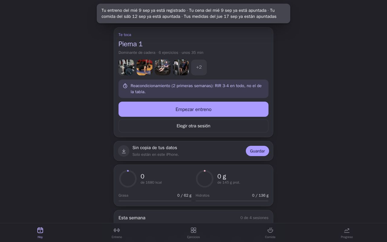 Preview of Entreno