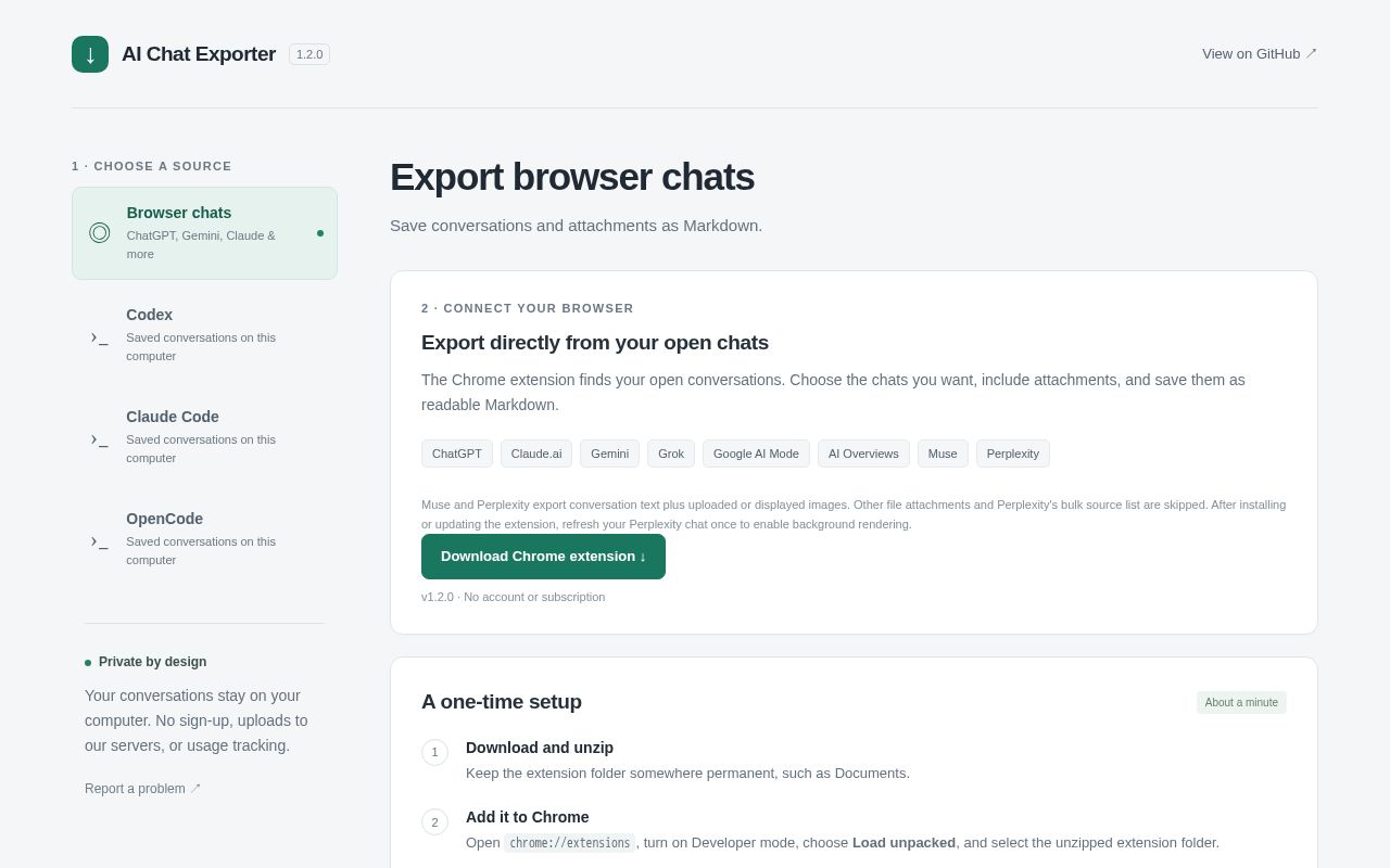Preview of AI Chat Exporter