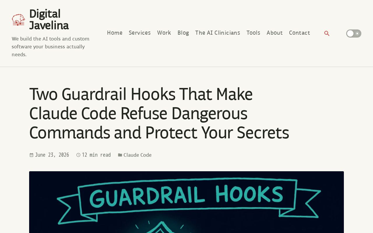 Preview of Claude Code Guardrail Hooks