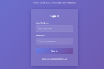 Preview of RAG-based Presentation Generator