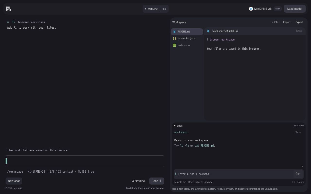 Preview of MiniCPM5-2B WebGPU Pi