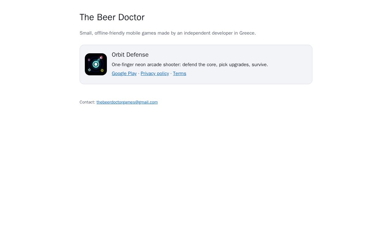 Preview of The Beer Doctor Games Github Io