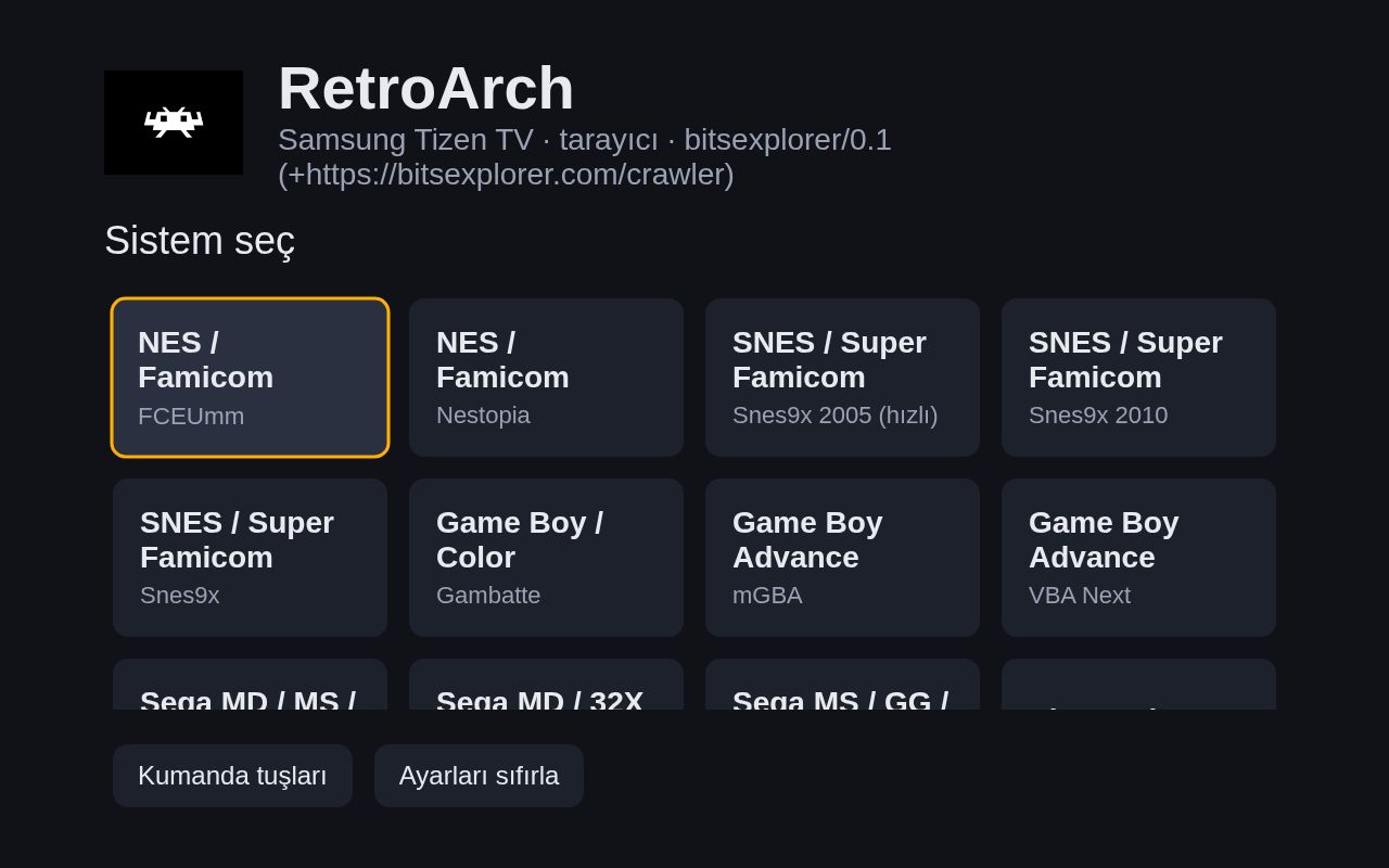 Preview of Retroarch Tizen