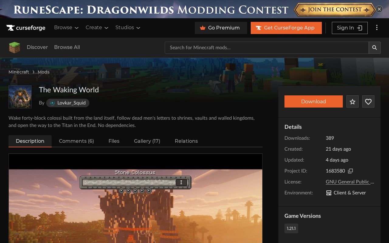 Preview of The Waking World