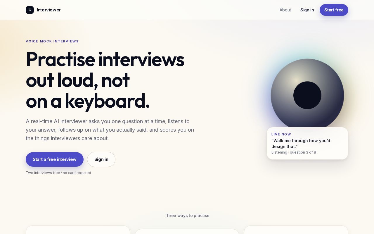 Preview of Ai Interviewer