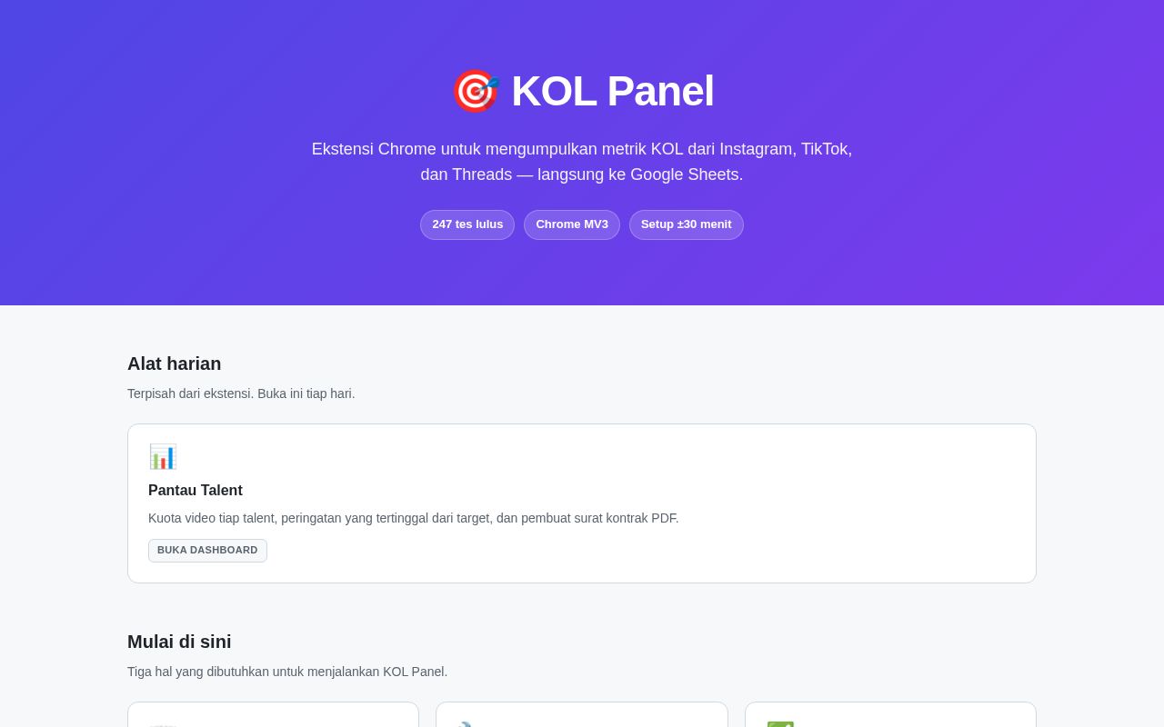 Preview of Kol Panel Website
