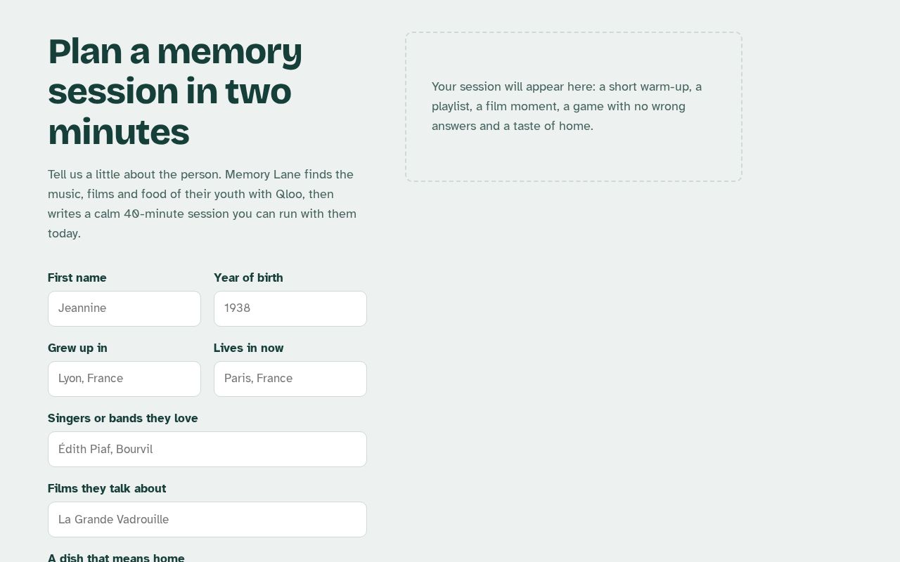 Preview of Memory Lane