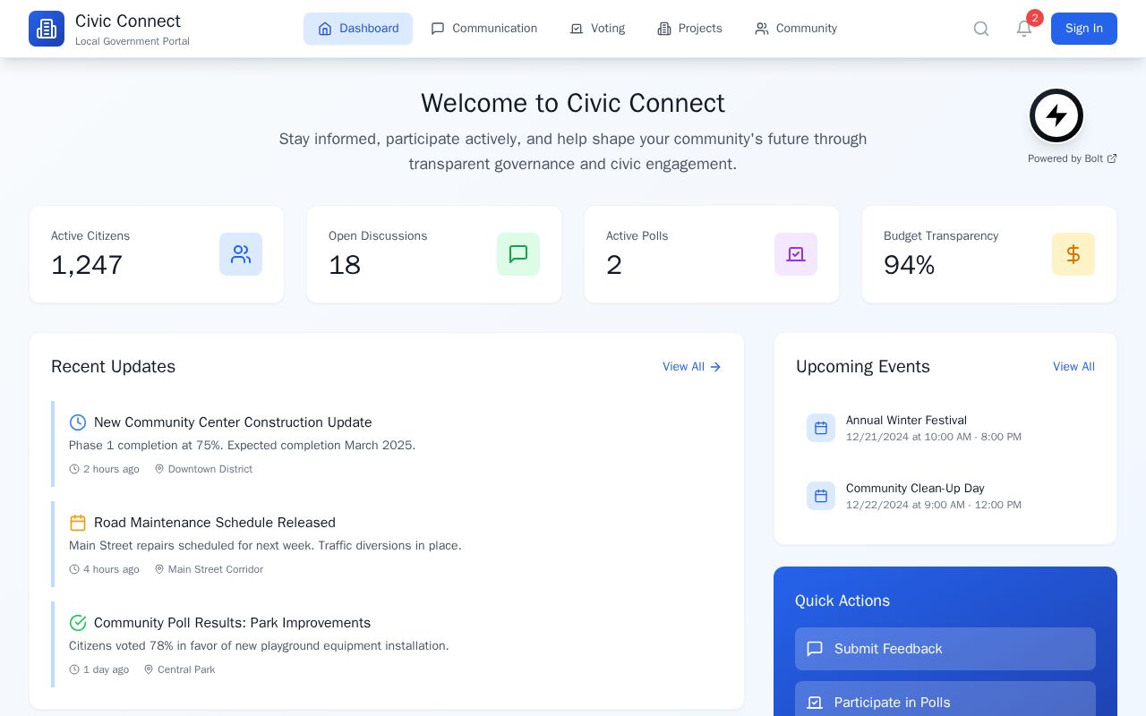 Preview of Civic Connect