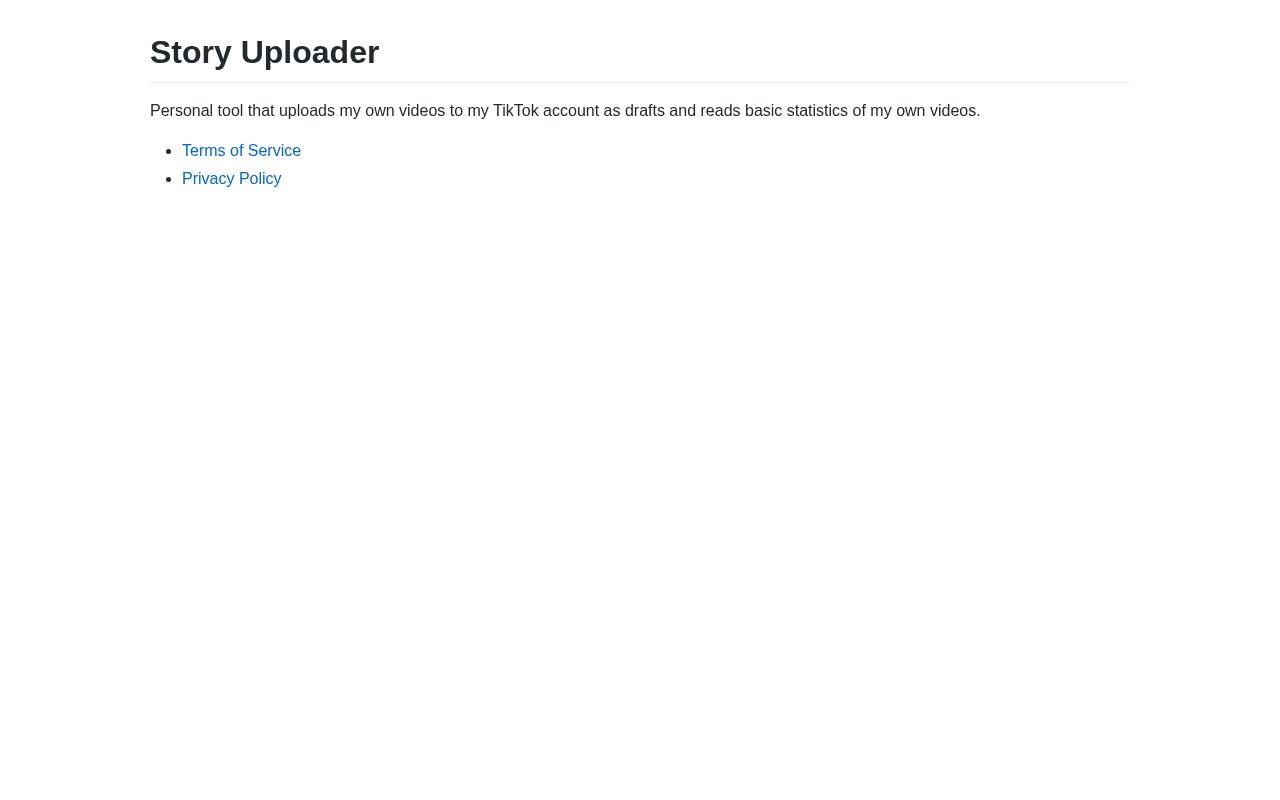 Preview of Story Uploader Legal