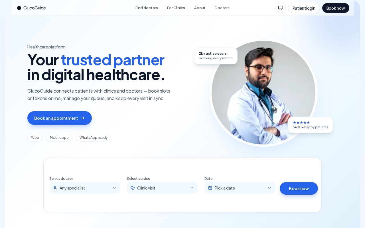 Preview of DocterPoint Frontend