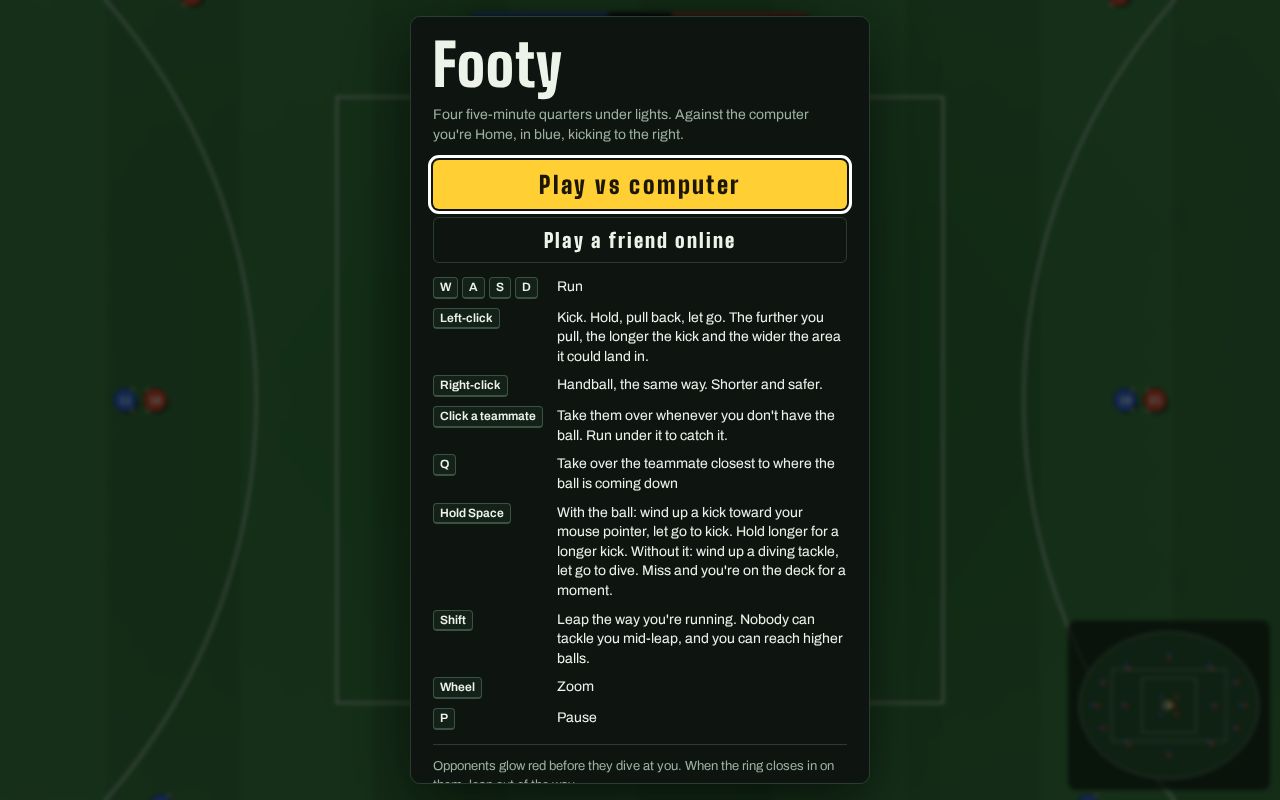 Preview of Footy Simulator