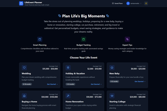 Preview of LifeEvent Planner