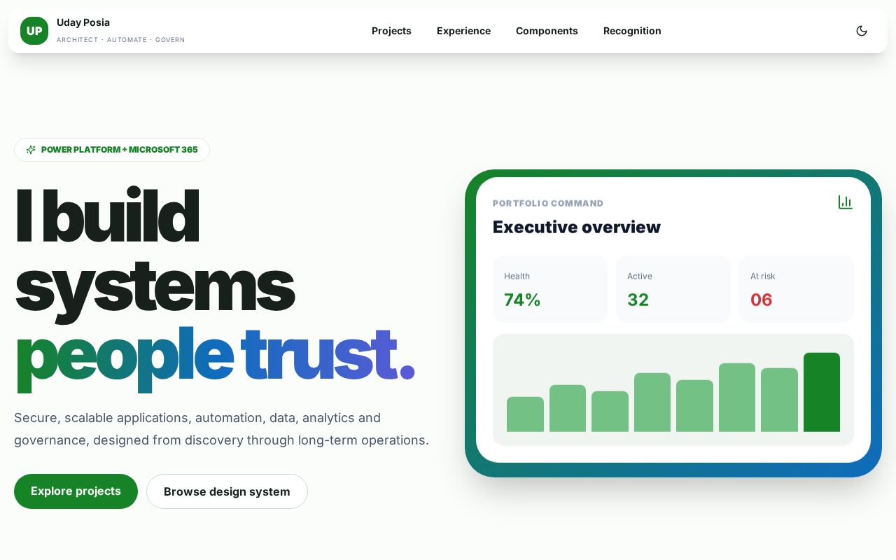 Preview of Personal Portfolio website