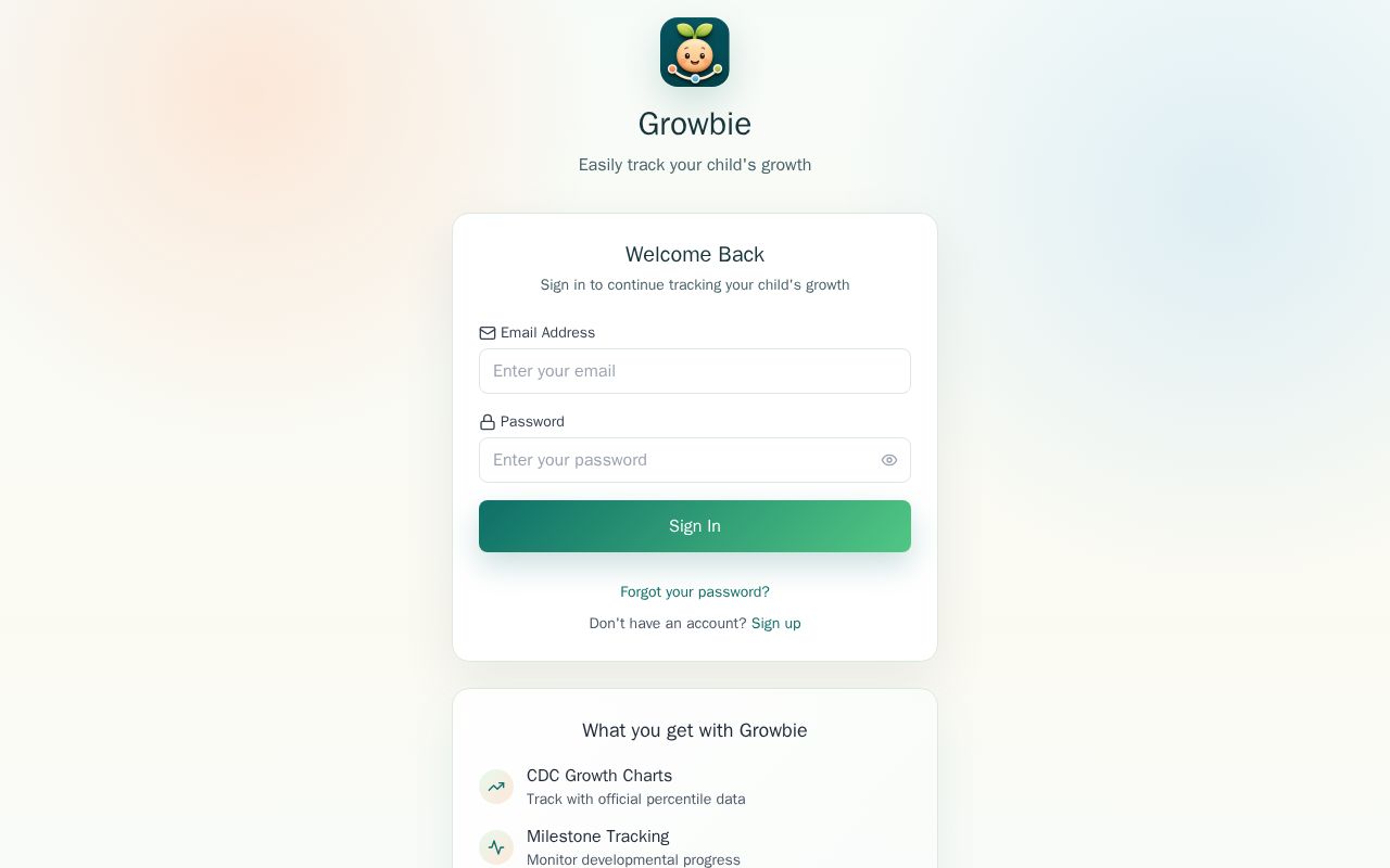 Preview of Growbie Milestone Tracker
