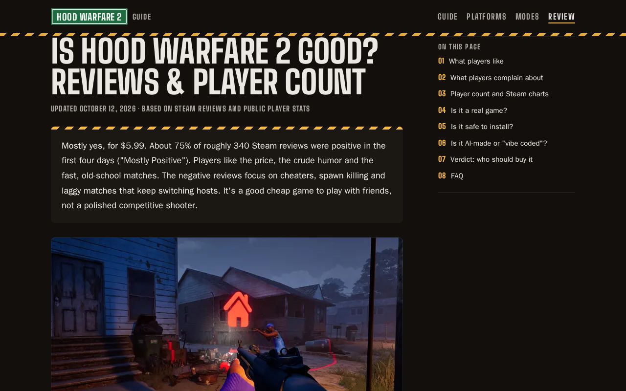 Preview of Is Hood Warfare 2 Good? Reviews, Player Count & Is It Real
