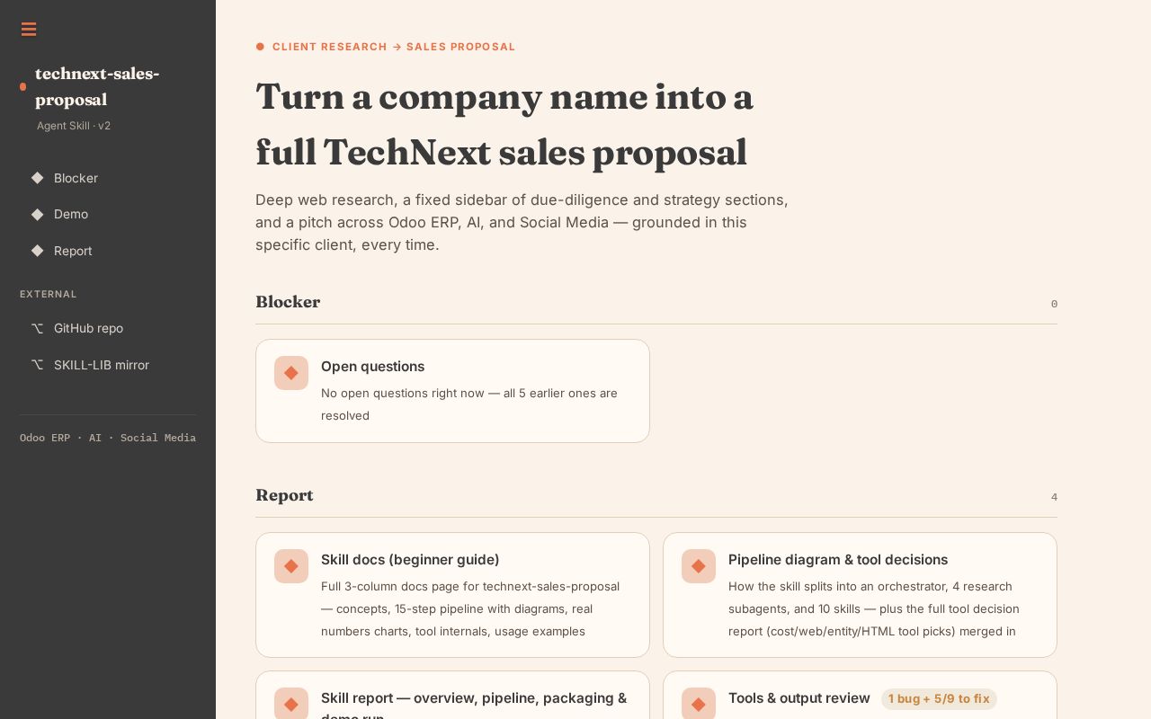 Preview of Technext Sales Proposal