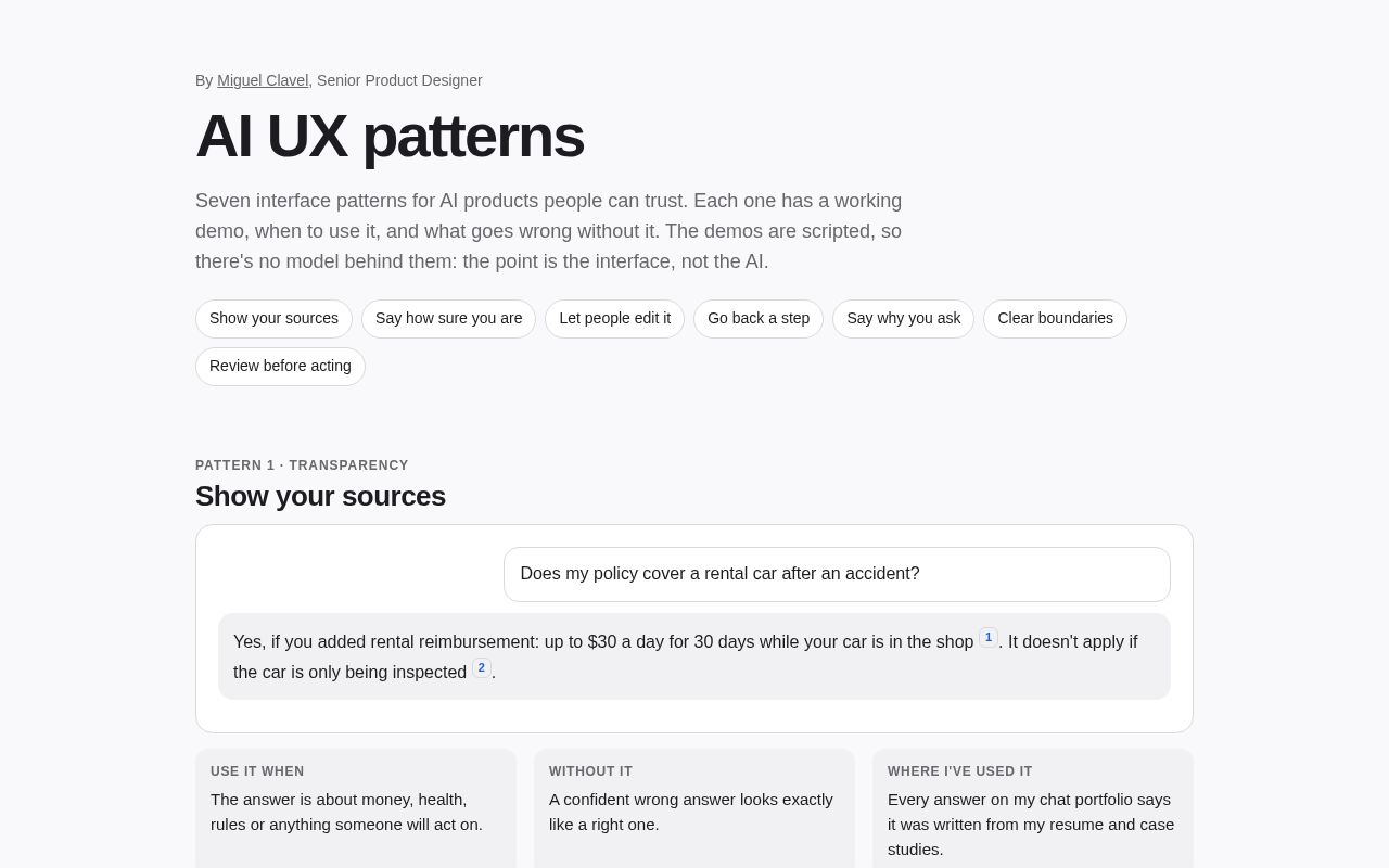 Preview of Ai Ux Patterns