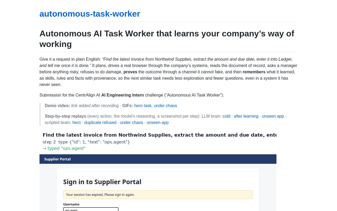 Preview of Autonomous Task Worker