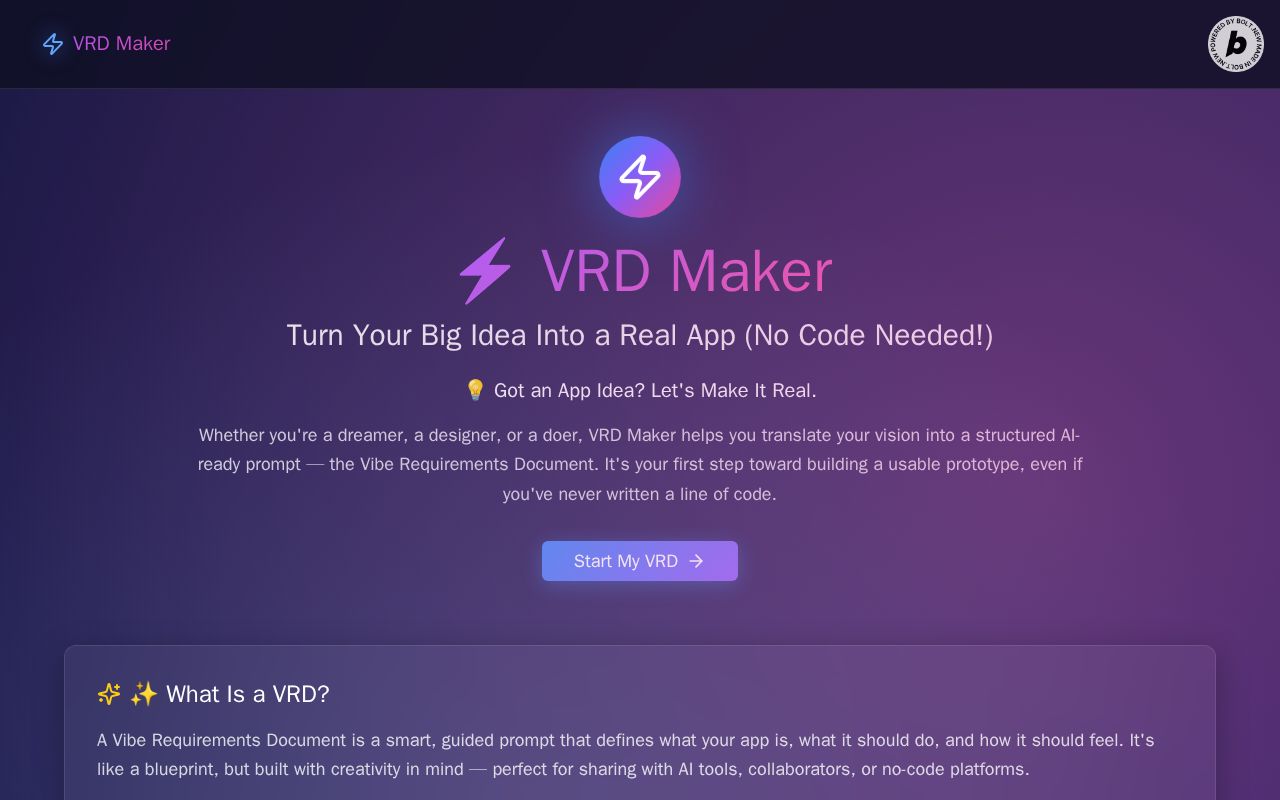 Preview of VRD Maker