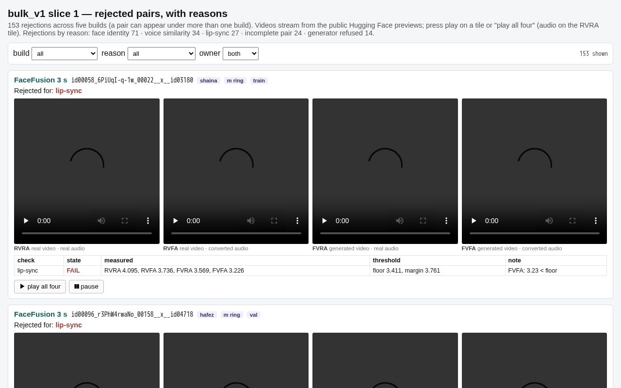 Preview of bulk_v1 Slice 1 Rejections