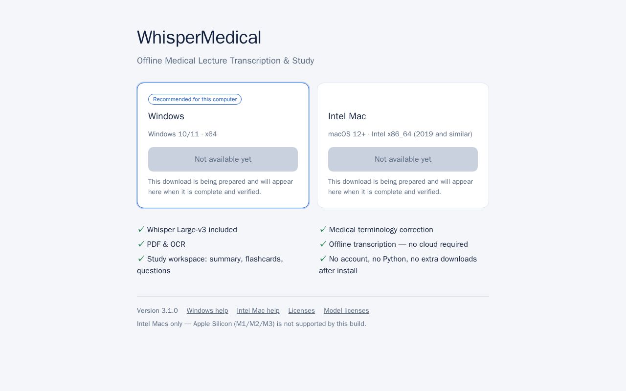 Preview of Whispermedical Downloads