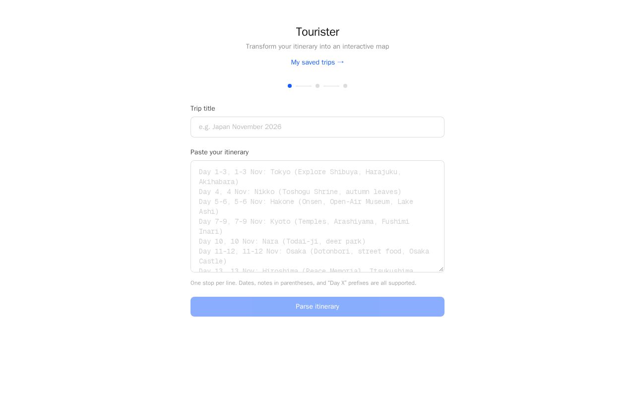 Preview of Tourister