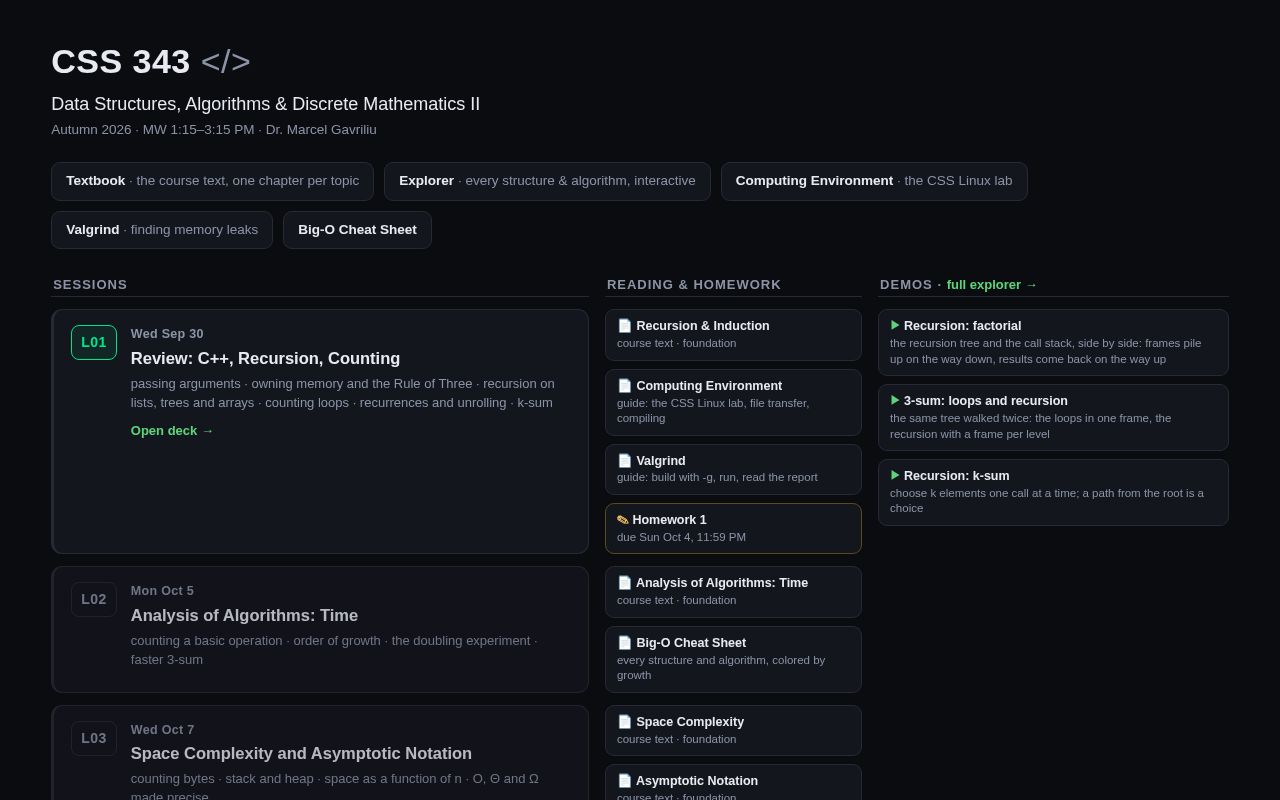 Preview of UWB CSS 343 AU26