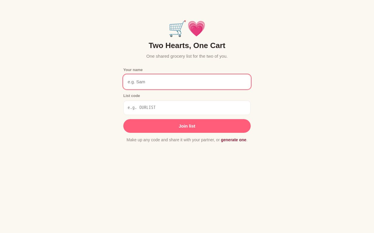 Preview of Two Hearts One Cart
