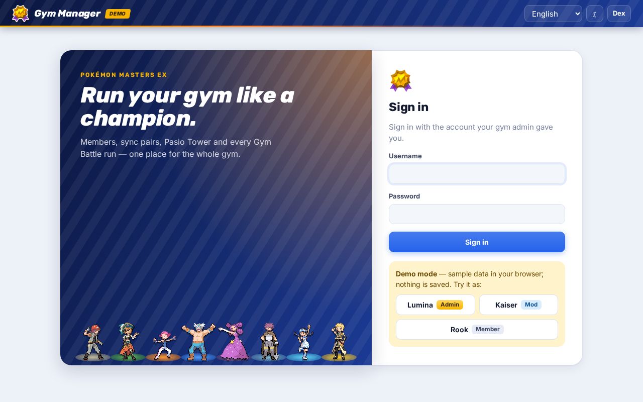 Preview of Pmex Gym Manager