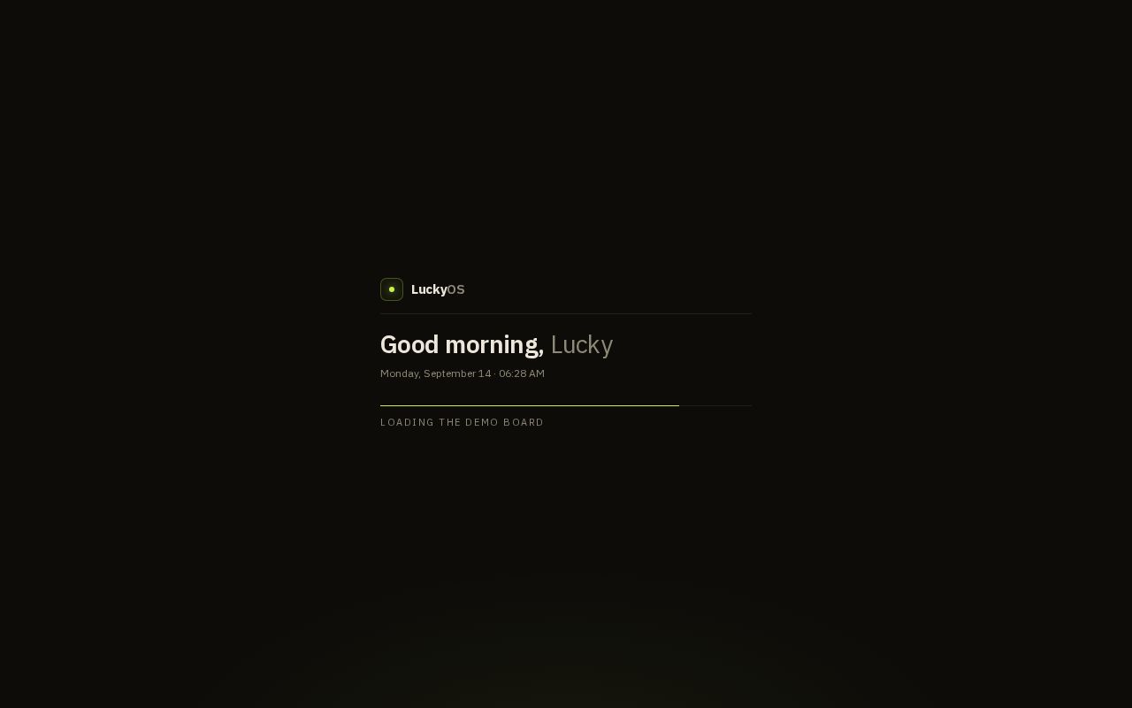 Preview of Lucky Dashboard Demo