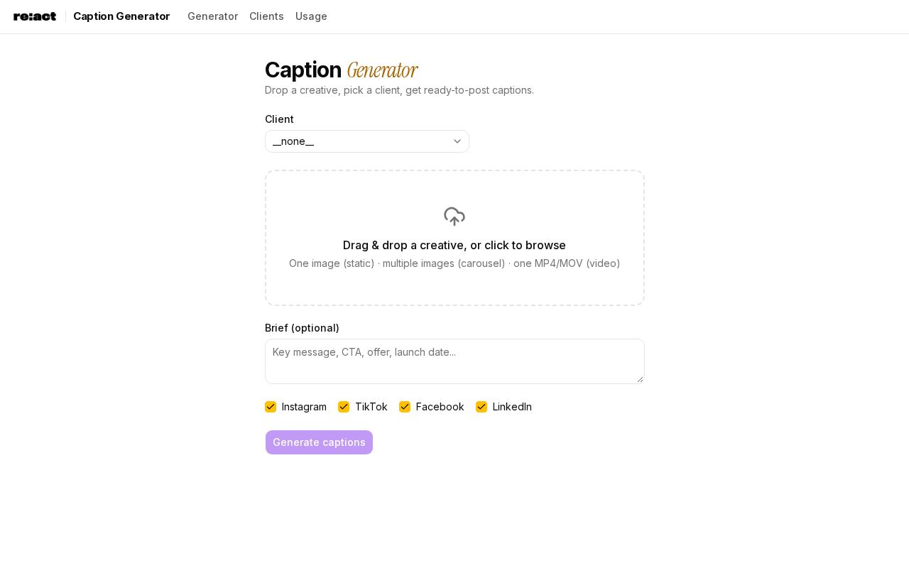 Preview of Caption0 Agent
