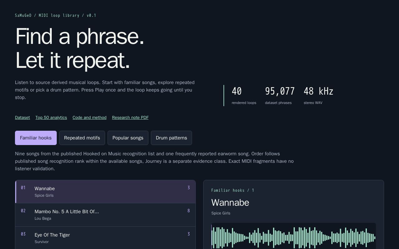 Preview of SaMuGeD earworm loops