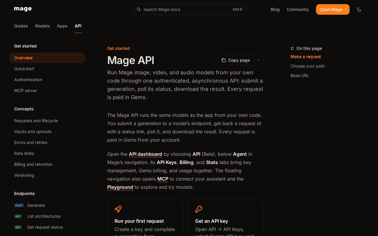 Preview of Mage API