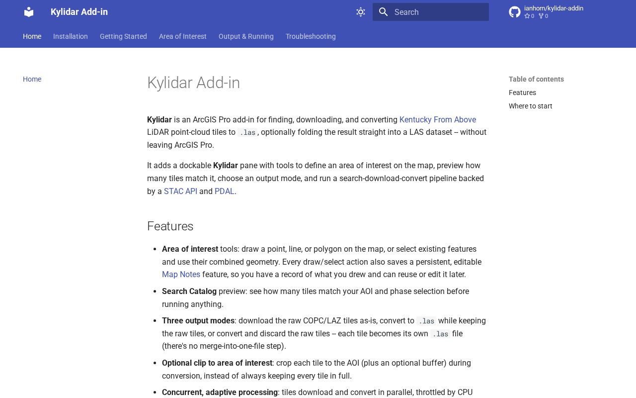 Preview of Kylidar Addin