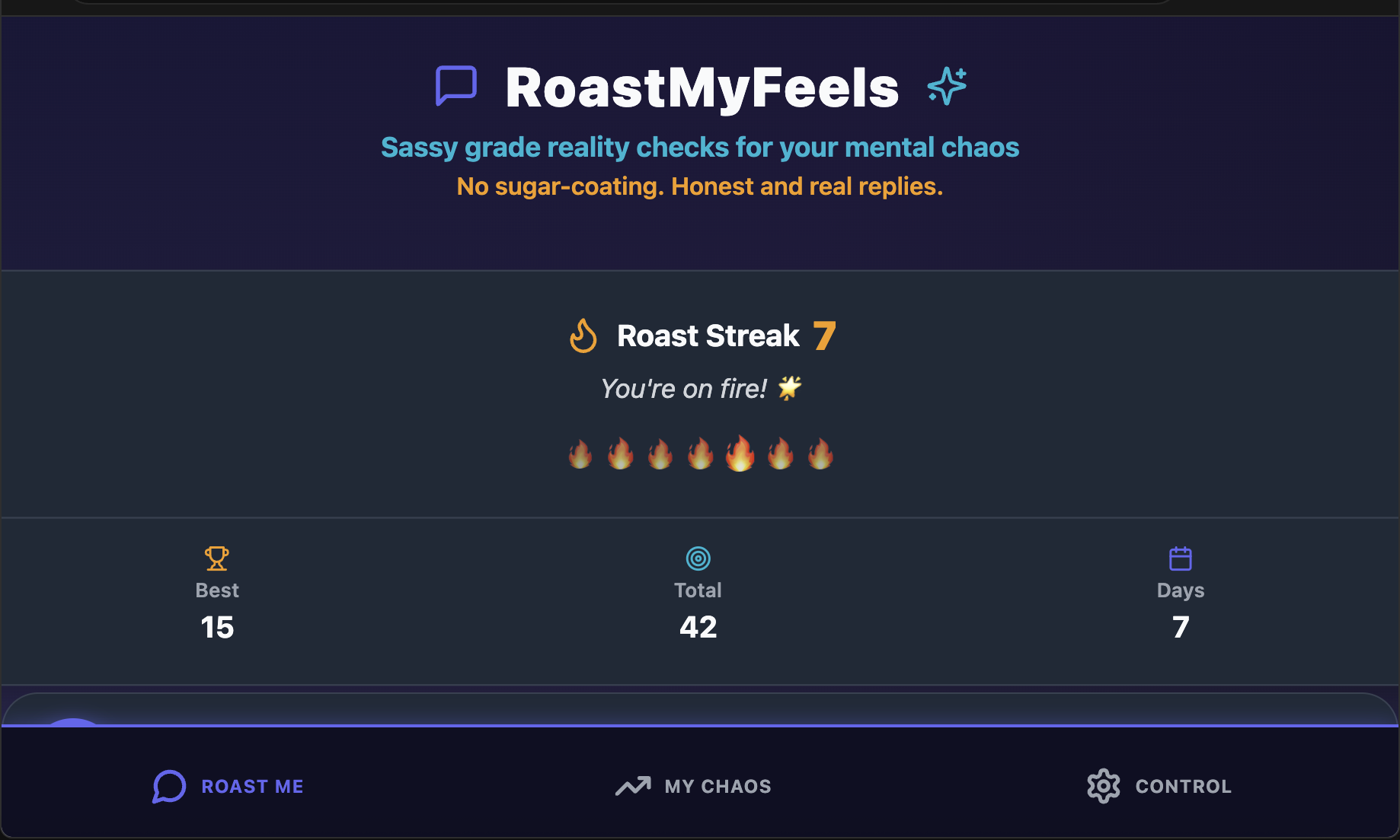 Preview of RoastMyFeels