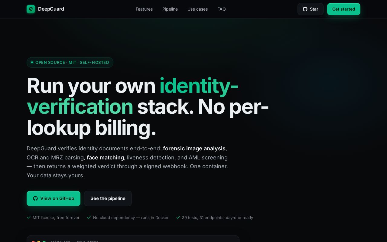 Preview of DEEPGUARD KYC