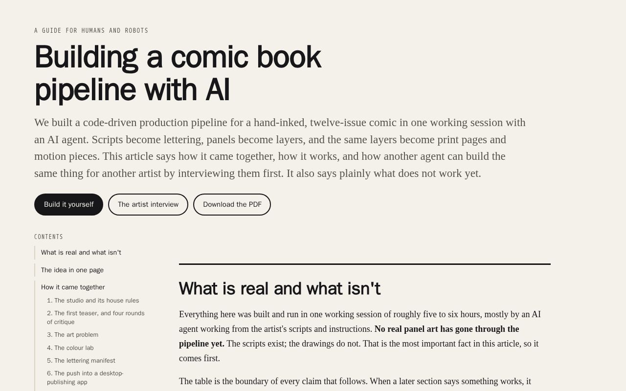 Preview of Building a comic book pipeline with AI
