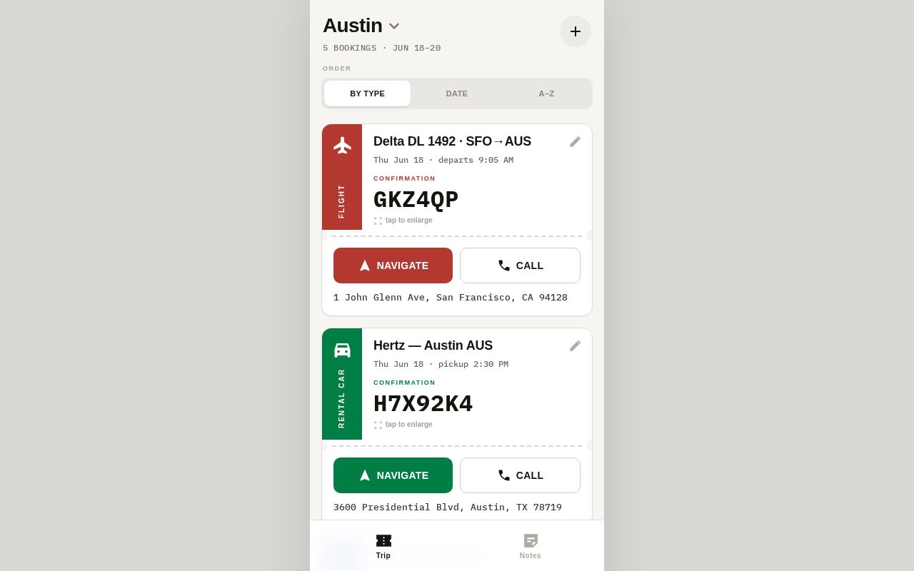 Preview of Booking Pass